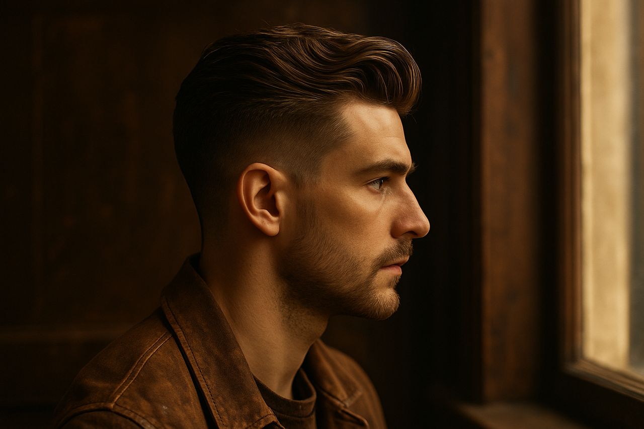 Finished hot-towel shave
