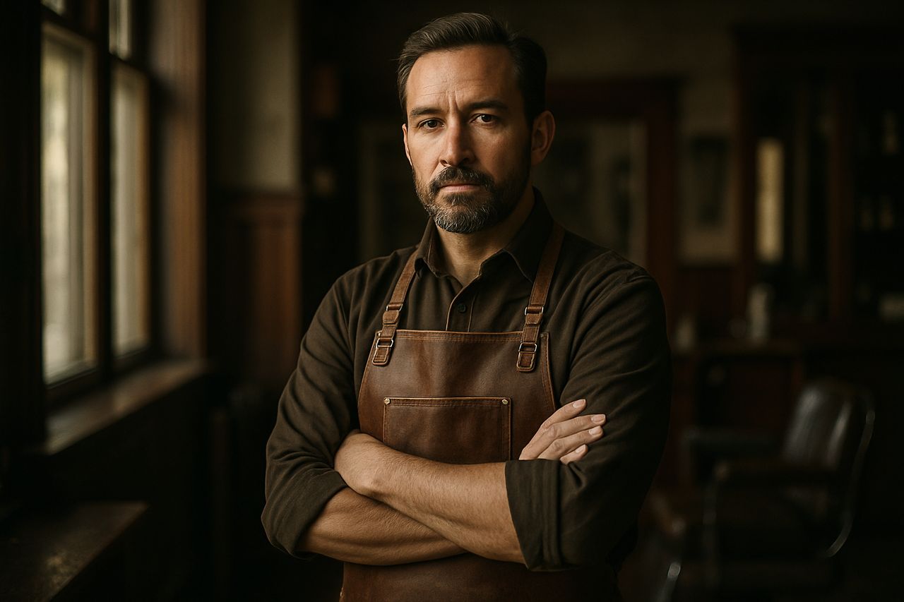 Portrait of Marcus B., Owner and Master Barber at Crown and Comb