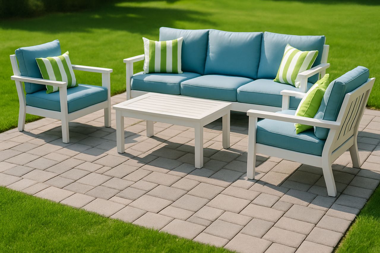 Healthy, freshly striped green lawn — results of GreenEdge care