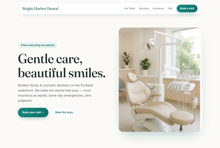 Bright Harbor Dental — Dental demo