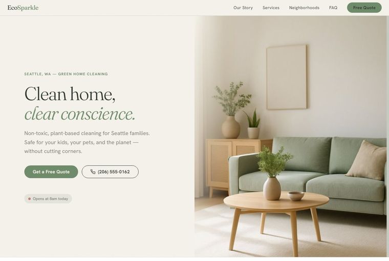EcoSparkle Cleaning — Cleaning Services demo