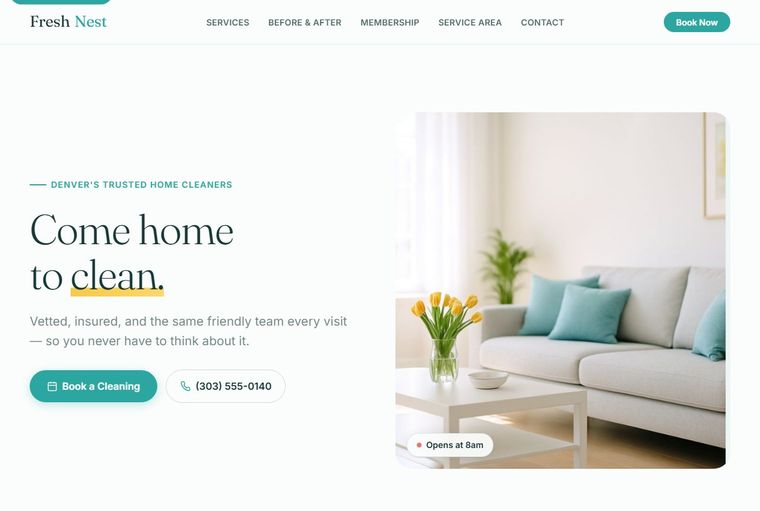 FreshNest Home Cleaning — Cleaning Services demo