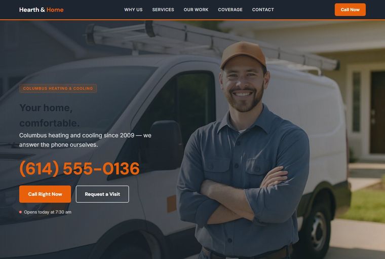 Hearth & Home Comfort — HVAC & Trades demo