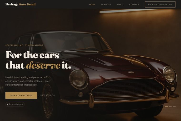 Heritage Auto Detail — Auto Detailing demo