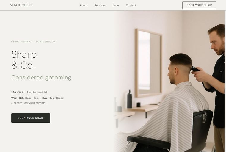 Sharp & Co. — Barbershops demo