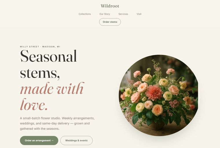 Wildroot Florals — Florists demo